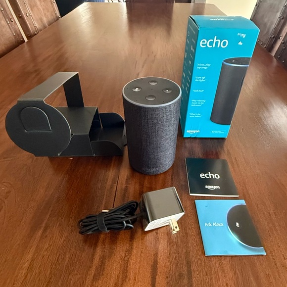 Amazon Echo (2nd Generation) smart speaker in Charcoal fabric. Never used.